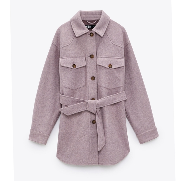 Zara belted shirt jacket - Picture 10 of 17